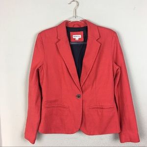 MERONA | Coral/Navy Blue Lining Blazer Jacket